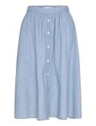 Skirt Fiona Chambray Skirts Knee-length & Midi Skirts Blue Lindex