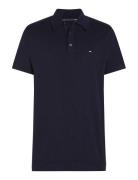 Essential Cotton Knitted Polo Tops Polos Short-sleeved Navy Tommy Hilf...