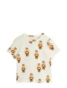 Bees Aop Ss Tee Tops T-Kortærmet Skjorte Cream Mini Rodini