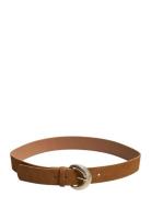 Pcsaya Suede Waist Belt Bælte Brown Pieces
