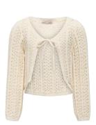 Kogmarina Life 3/4 Crop V-Neck Knt Noos Tops Knitwear Cardigans Cream ...