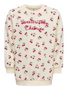Kmgcherry L/S Ovz Ck Printed Ub Swt Tops Sweatshirts & Hoodies Sweatsh...