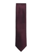 Polyester Tie With Dots 7 Cmpolyester Tie With Dots 7 Cm Slips Burgund...