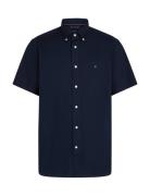 Flex Poplin Solid S/S Shirt Tops Polos Short-sleeved Navy Tommy Hilfig...