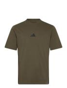 M 3S Sj T Sport Men Sports Clothes Sport Tops Sport T-Skjorte Khaki Gr...