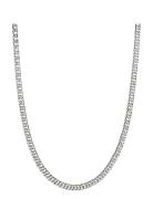 Steel Necklace Moon 6Mm Halskæde Smykker Silver Edd.