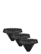 3 Pack Madison Thong G-streng Undertøj Black Hunkemöller