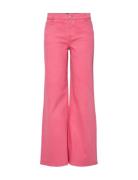 Pcsvala Mw Wide Denim Jeans Bottoms Jeans Wide Pink Pieces