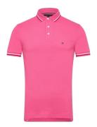 Tipped Slim Fit Seasonal Polo Tops Polos Short-sleeved Pink Tommy Hilf...