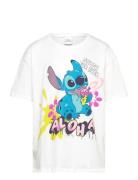 Tshirt Tops T-Kortærmet Skjorte White Lilo & Stitch