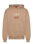 Duspliter Tops Sweatshirts & Hoodies Hoodies Beige HUGO