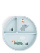 Stick&Stay Compartment Plate Playground Blue Home Meal Time Plates & B...