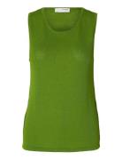 Slfmoon Sus Sl Knit Top B Tops T-shirts & Tops Sleeveless Green Select...