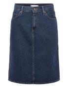 Dnm Dee Straight Knee Rw Skirt Skirts Knee-length & Midi Skirts Blue T...