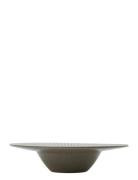 Pastatallerken, Hdpleat, Grå/Brun Home Tableware Plates Pasta Plates G...