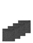 Napkins Abstract Leaves Damask Ash 4 Pcs Home Textiles Kitchen Textile...