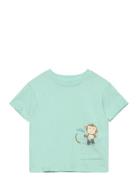 T-Shirt .-- Bolsi Tops T-Kortærmet Skjorte Green Mango