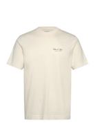 Anf Mens Graphics Tops T-Kortærmet Skjorte Cream Abercrombie & Fitch