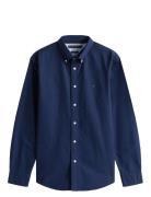 Solid Heritage Oxford Rf Shirt Tops Shirts Casual Blue Tommy Hilfiger