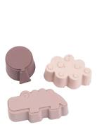 Silic Shapes 3 Pcs Happy Clouds Powder Home Meal Time Lunch Boxes Pink...