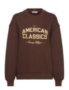 Varsity Mdrn Terry Swtshrt Tops Sweatshirts & Hoodies Sweatshirts Brow...