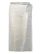 Sequin Beach Wrap Badetøj Silver Mango