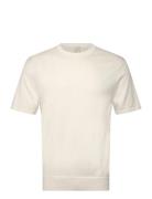 Ss Supima Cotton Crew 14Gg Tops T-Kortærmet Skjorte Cream Calvin Klein