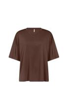 Sc-Felucca Tops T-shirts & Tops Short-sleeved Brown Soyaconcept