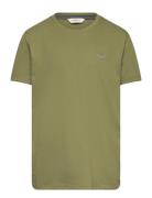 Shield Ss T-Shirt Tops T-Kortærmet Skjorte Khaki Green GANT
