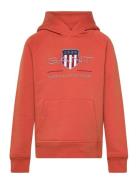 Archive Shield Hoodie Tops Sweatshirts & Hoodies Hoodies Orange GANT