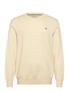Textured Cotton C-Neck Tops Sweatshirts & Hoodies Sweatshirts Yellow G...