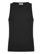 Regular Fit Ribbed Tank Top Tops T-shirts Sleeveless Black Weekday