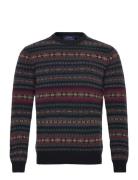 Fair Isle Wool Sweater Tops Knitwear Round Necks Navy Polo Ralph Laure...