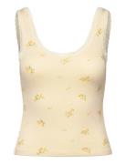 Homewear Lace Singlet Top Yellow Gina Tricot