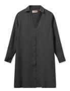 Mmrielle Linen Dress Kort Kjole Black MOS MOSH