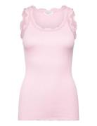 Rwbabette Silk Sl U-Neck Long Lace Tops T-shirts & Tops Sleeveless Pin...