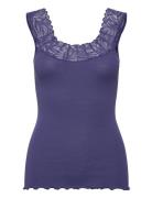 Rwbernadine Sl U-Neck Regular Lace Tops T-shirts & Tops Sleeveless Pur...