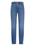 Mid Rise Slim Indigo Channel Bottoms Jeans Slim Blue Calvin Klein Jean...