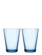 Kartio Tumbler 40Cl Aqua 2Pcs Home Tableware Glass Drinking Glass Blue...