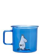 Moomin Glass Mug Moomin Home Tableware Cups & Mugs Coffee Cups Blue Mu...