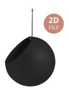 Globe Hanging Flowerpot Home Decoration Flower Pots Black AYTM