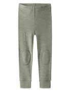 Nmnwax Wool Rib Legging Noos Bottoms Leggings Khaki Green Name It
