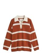 Striped Knit Rugger Tops Knitwear Jumpers Red GANT