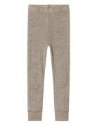 Nmmwang Wool Needle Longjohn Solid Noos Bottoms Leggings Beige Name It