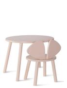 Mouse Childrens Table And Chair Home Kids Decor Furniture Pink Nofred