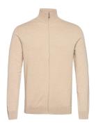 Slhberg Full Zip Cardigan B Tops Knitwear Full Zip Jumpers Cream Selec...