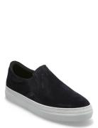Slhdavid Chunky Suede Slipon Sneakers Black Selected