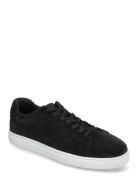 Slhevan Suede Sneaker Low-top Sneakers Black Selected