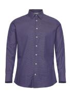 Slhslimdetail Shirt Ls Classic Noos Tops Shirts Casual Navy Selected