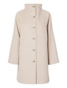 Slfvinni Wool Coat Outerwear Coats Winter Coats Cream Selected